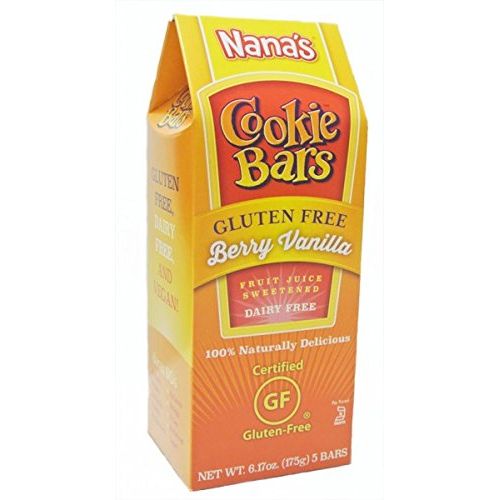  Nanas Gluten Free Berry Vanilla Cookie Bars, Net Wt 6.17 Oz. Boxes, 5-Count Bars (Pack of 8)