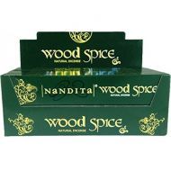 인센스스틱 Nandita Wood Spice Incense Sticks 12 X 15gms AGARBATHI