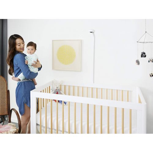  Nanit Smart Baby Monitor and Wall Stand - Camera with HD Video & Audio, Sleep Tracking, Night Vision, Temperature & Humidity Sensors, and Nightlight