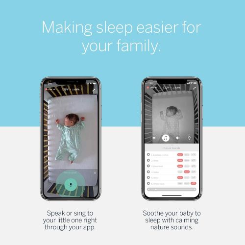 Nanit Plus - Smart Baby Monitor and Floor Stand: Camera with HD Video & Audio - Sleep Tracking - Night Vision - Temperature & Humidity Sensors and Two-Way Audio