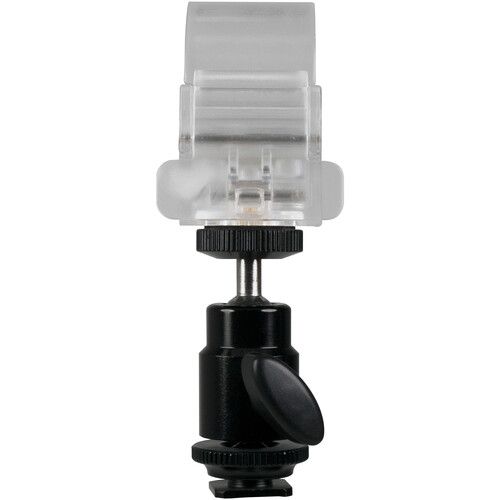  Nanlite Pavotube Transparent Polycarbonate Clip and Mini Ball Head with Hot Shoe Adapter