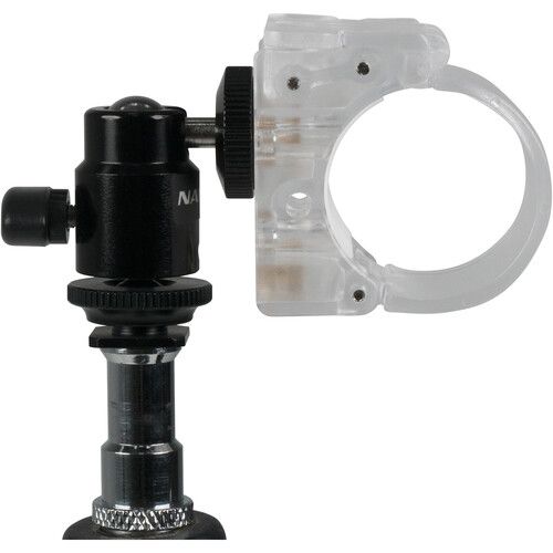  Nanlite Pavotube Transparent Polycarbonate Clip and Mini Ball Head with Hot Shoe Adapter