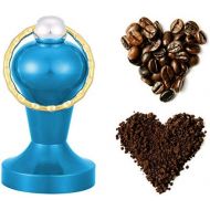 Nannday ??Coffee Tamper,28mm Diameter Stainless Steel Flat Base Espresso Coffee Bean Pressing Tool With Key Ring Decor For Coffee Powder Making(Dark Blue)