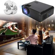 Nannday Mini Projector, 1080P Portable Home Theater,UHD 4K WiFi Bluetooth LED Video Projector, Family Cinema Multimedia Projection Player(480p for Same Screen Version)(Black)