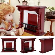 Nannday Dollhouse Furniture, Dollhouse Decoration Furniture Rose Wood Mini Fireplace for 1/12 Scale Doll Accessory for Kids Toy Doll House DIY