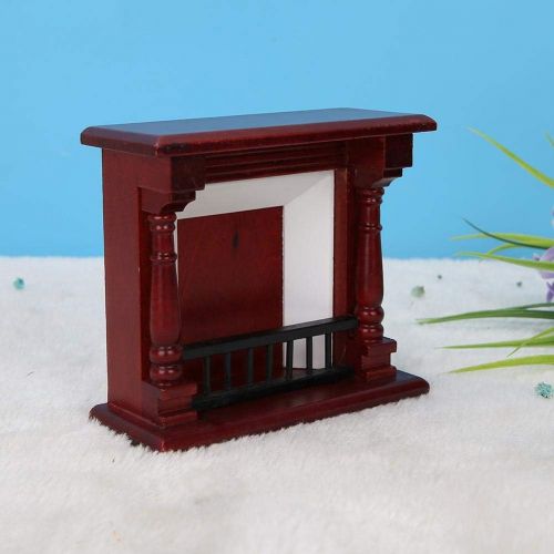  Nannday Dollhouse Furniture, Dollhouse Decoration Furniture Rose Wood Mini Fireplace for 1/12 Scale Doll Accessory for Kids Toy Doll House DIY