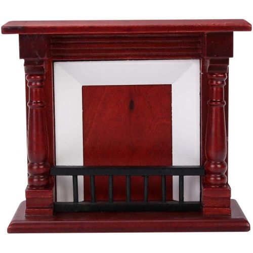  Nannday Dollhouse Furniture, Dollhouse Decoration Furniture Rose Wood Mini Fireplace for 1/12 Scale Doll Accessory for Kids Toy Doll House DIY