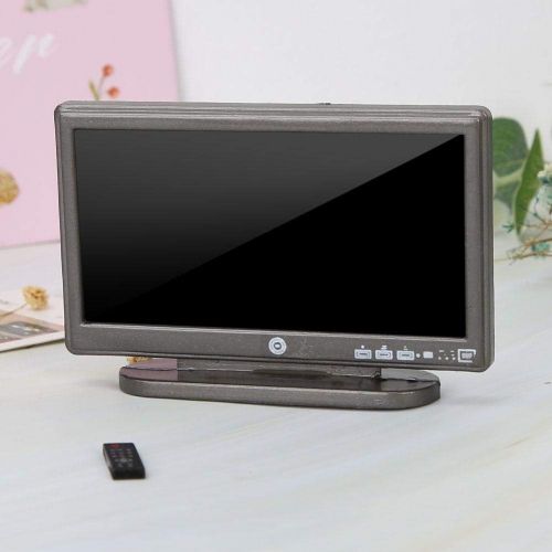  Nannday 1:12 Miniature TV Television with Remote Control Dollhouse Decoration Accessories with Remote Control