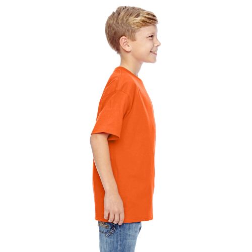  Nano-T Boys Orange T-Shirt by Hanes