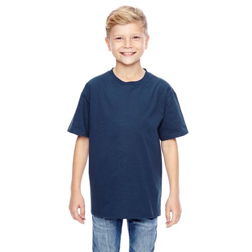  Nano-T Boys Navy T-Shirt by Hanes