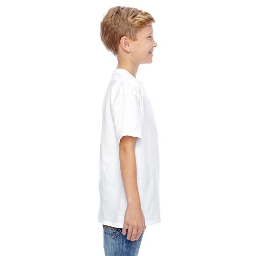  Nano-T Boys White Cotton T-shirt by Hanes