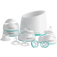 [아마존베스트]Nanobebe Baby Bottle Starter Set with Warmer & Pacifiers, Teal