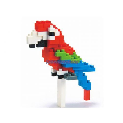  Kawada Nanoblock NBC_034 Red-and-green Macaw MISB (Mint in Sealed Bag)