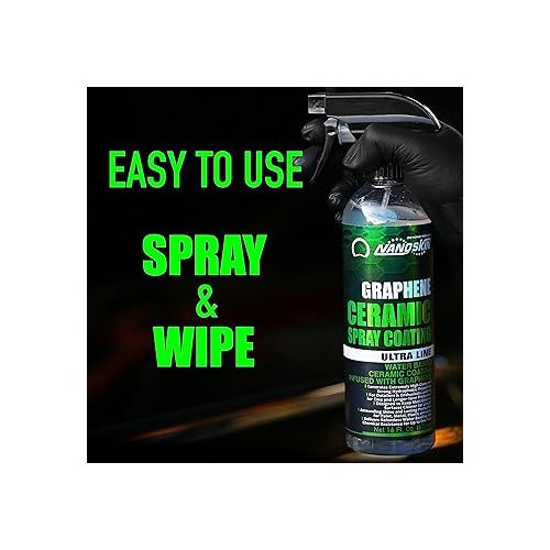  Nanoskin Graphene Ceramic Spray Coating 1 Gallon - Water Based Super Hydrophobic Spray Substitutes Car Waxes, Paint Sealant, Top Coat Polymer | Apply After Car Wash, Clay Bar, Car Polisher Buffer