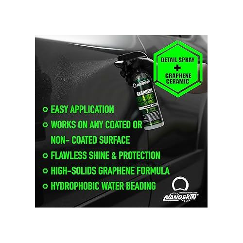  Nanoskin GRAPHENE Ceramic Detail Spray 1 Gallons - Hydrophobic Waterless Quick Detailer for Car Detailing | Prolongs Waxes, Sealants & Coatings| Dust Buster, Clay Bar Lubricant, Drying Aid & More