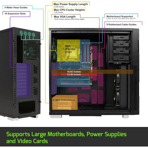  Nanoxia Deep Silence 4 Mini Tower M-ATX Case for Compact PC with Space For Full Size GPU, Black