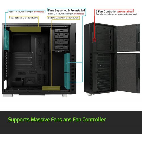  Nanoxia Deep Silence 4 Mini Tower M-ATX Case for Compact PC with Space For Full Size GPU, Black