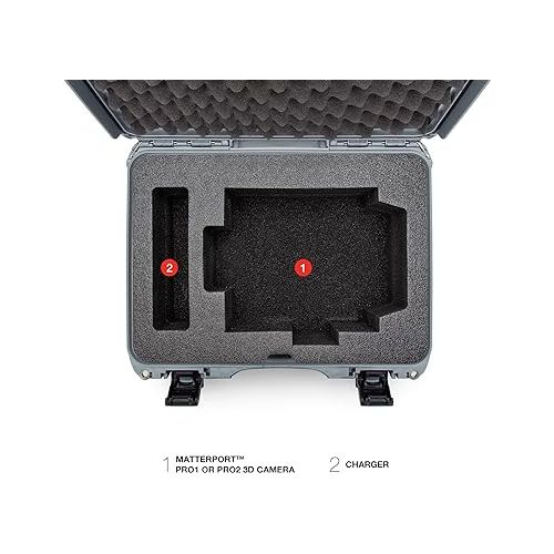  Nanuk 925 Waterproof Hard Case with Custom Foam Insert for Matterport Camera - Silver (925-EMATT5)