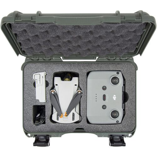  Nanuk 909 Waterproof Hard-Shell Case for DJI Mini 3 Pro & RC-N1 Remote (Olive)