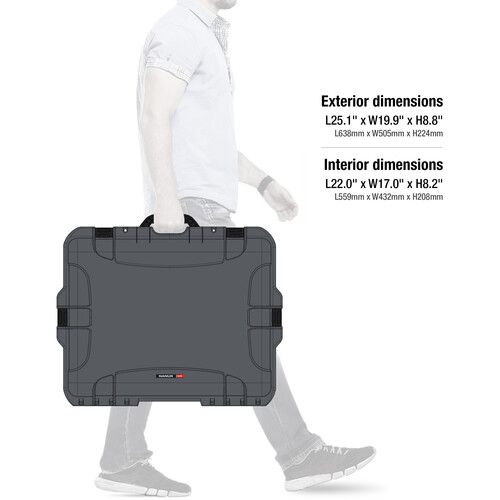  Nanuk 945 Waterproof Hard Case for DJI Phantom 4/4 Pro/4 Pro+ & Phantom 3 (Graphite)