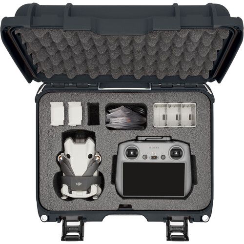  Nanuk 915 Hard-Shell Case for DJI Mini 3/Mini 4 Pro Fly More Combo (Graphite)