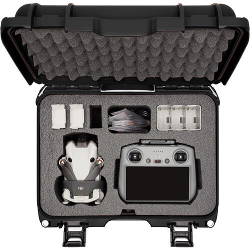  Nanuk 915 Hard-Shell Case for DJI Mini 3/Mini 4 Pro Fly More Combo (Black)