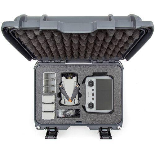  Nanuk 915 Waterproof Hard-Shell Case for DJI Mini 3 Pro & Fly More Combo (Graphite)