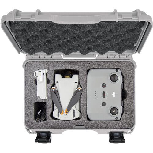  Nanuk 909 Waterproof Hard-Shell Case for DJI Mini 3 Pro & RC-N1 Remote (Silver)