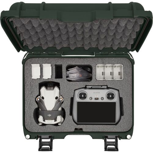  Nanuk 915 Hard-Shell Case for DJI Mini 3/Mini 4 Pro Fly More Combo (Olive)