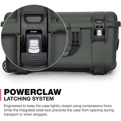  Nanuk Waterproof Hard Case with Wheels and Foam Insert, Olive (950-1006)