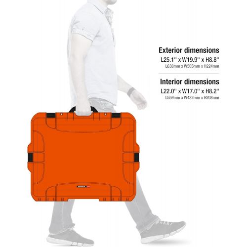  Nanuk 945 Waterproof Hard Case with Foam Insert - Orange