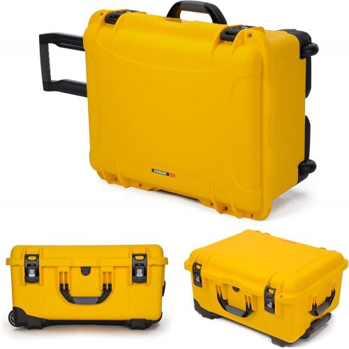  Nanuk Ronin M Waterproof Hard Case with Wheels and Custom Foam Insert for DJI Ronin M Gimbal Stabilizer Systems - Yellow