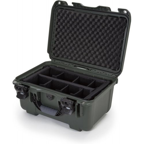 Nanuk 918 Waterproof Hard Carrying Case with Padded Dividers - Olive