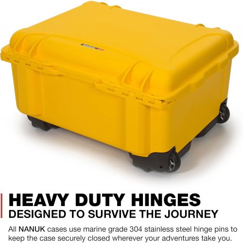  Nanuk 950 Waterproof Hard Case with Wheels Empty - Yellow