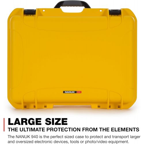  Nanuk 940 Waterproof Hard Case with Padded Dividers - Yellow