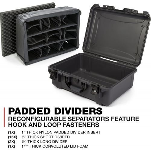  Nanuk 940 Waterproof Hard Case with Padded Dividers - Graphite