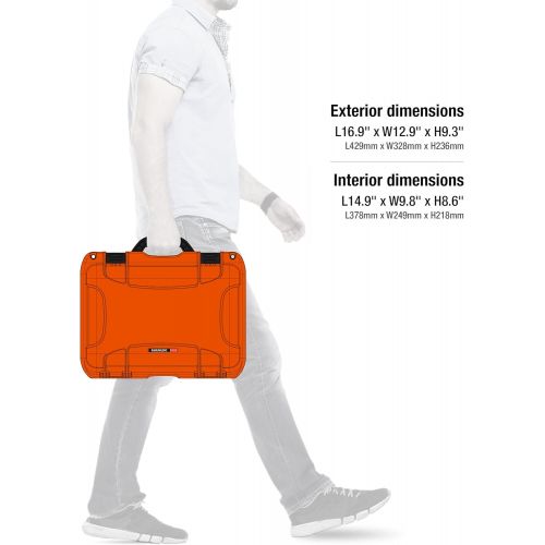  Nanuk 918 Waterproof Hard Carrying Case with Pick and Pluck Foam Insert - Orange