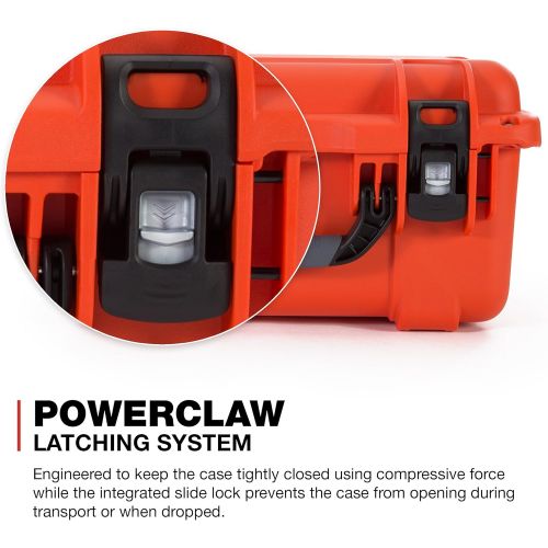  Nanuk 918 Waterproof Hard Carrying Case with Pick and Pluck Foam Insert - Orange