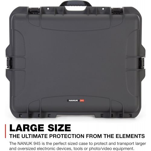  Nanuk 945 Waterproof Hard Case with Foam Insert - Graphite