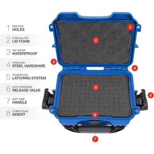  Nanuk 903 Waterproof Hard Case with Foam Insert - Blue