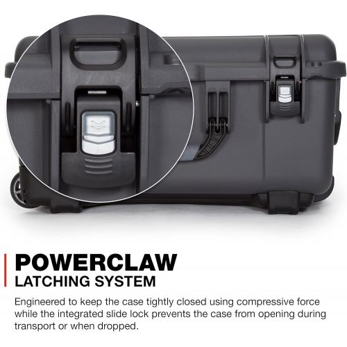  Nanuk 950 Waterproof Hard Case with Wheels and Padded Divider - Graphite