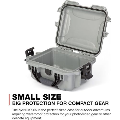  Nanuk 905 Waterproof Hard Case Empty - Silver