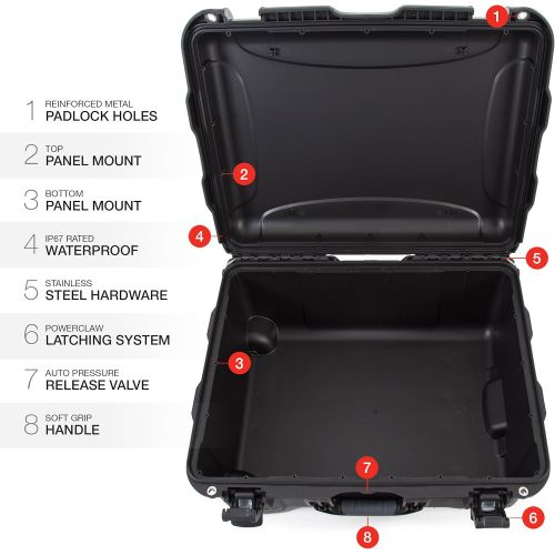  Nanuk 950 Waterproof Hard Case with Wheels Empty - Black