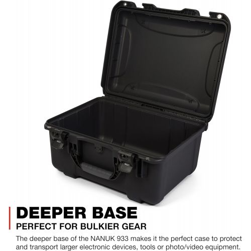  Nanuk 933 Waterproof Hard Case Empty - Black