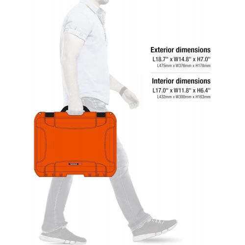  Nanuk 925 Waterproof Hard Case with Padded Dividers - Orange