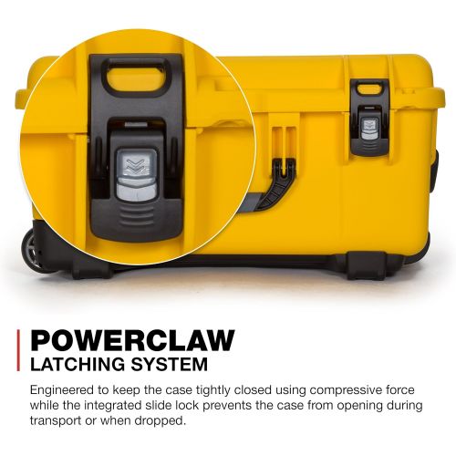  Nanuk 950 Waterproof Hard Case with Wheels and Padded Divider - Yellow