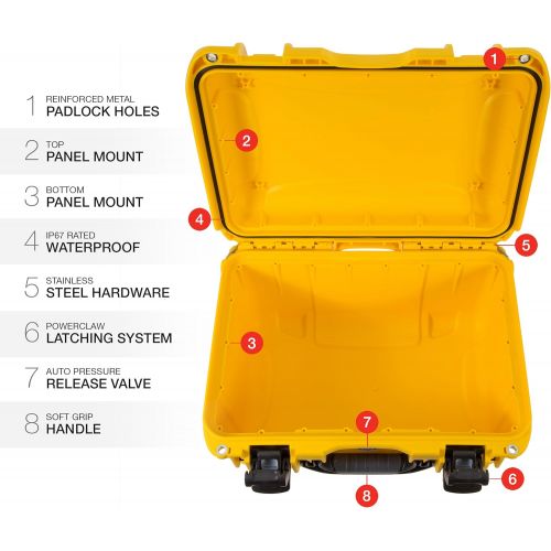  Nanuk 918 Waterproof Hard Carrying Case Empty - Polypropylene - Yellow