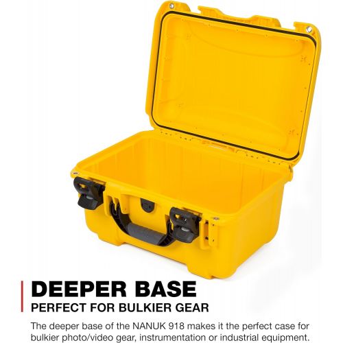 Nanuk 918 Waterproof Hard Carrying Case Empty - Polypropylene - Yellow