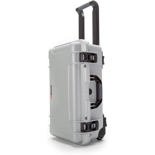  Nanuk 935 Waterproof Carry-On Hard Case with Wheels and Padded Divider - Silver