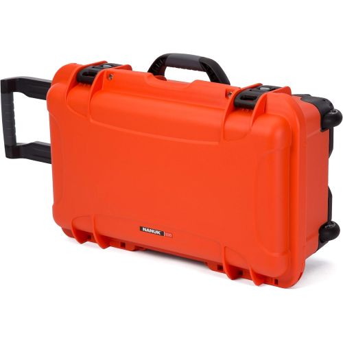  Nanuk 935 Waterproof Carry-On Hard Case with Wheels and Padded Divider - Orange